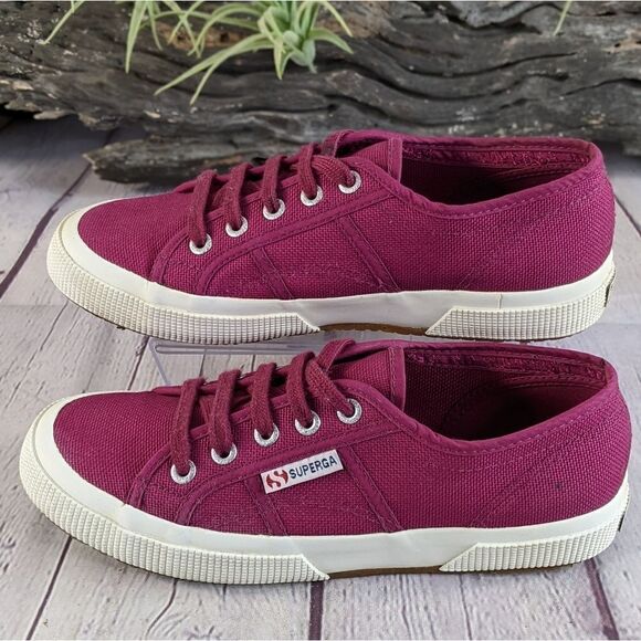 SUPERGA 2750 COTU IN BURGUNDY Sneakers with Gum Bottom - Picture 4 of 8